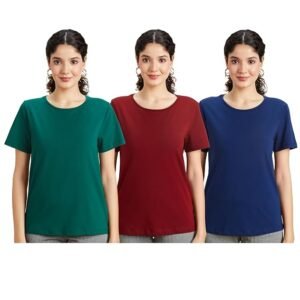 Symbol Women's Cotton Stretch Regular Fit Round Neck Sleeveless T-Shirt (Available in Plus Sizes)