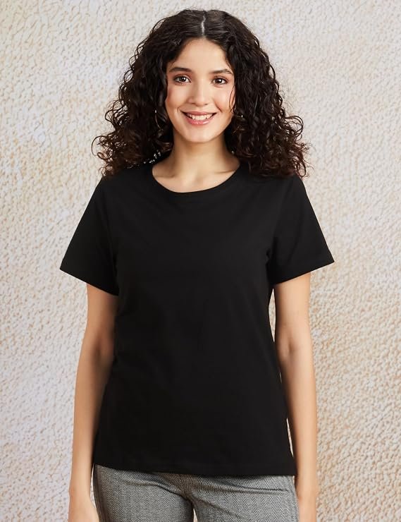 Symbol Women's Cotton Stretch Regular Fit Round Neck Sleeveless T-Shirt (Available in Plus Sizes) - Image 2